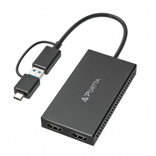 USB-A/C to Dual HDMI Adapter